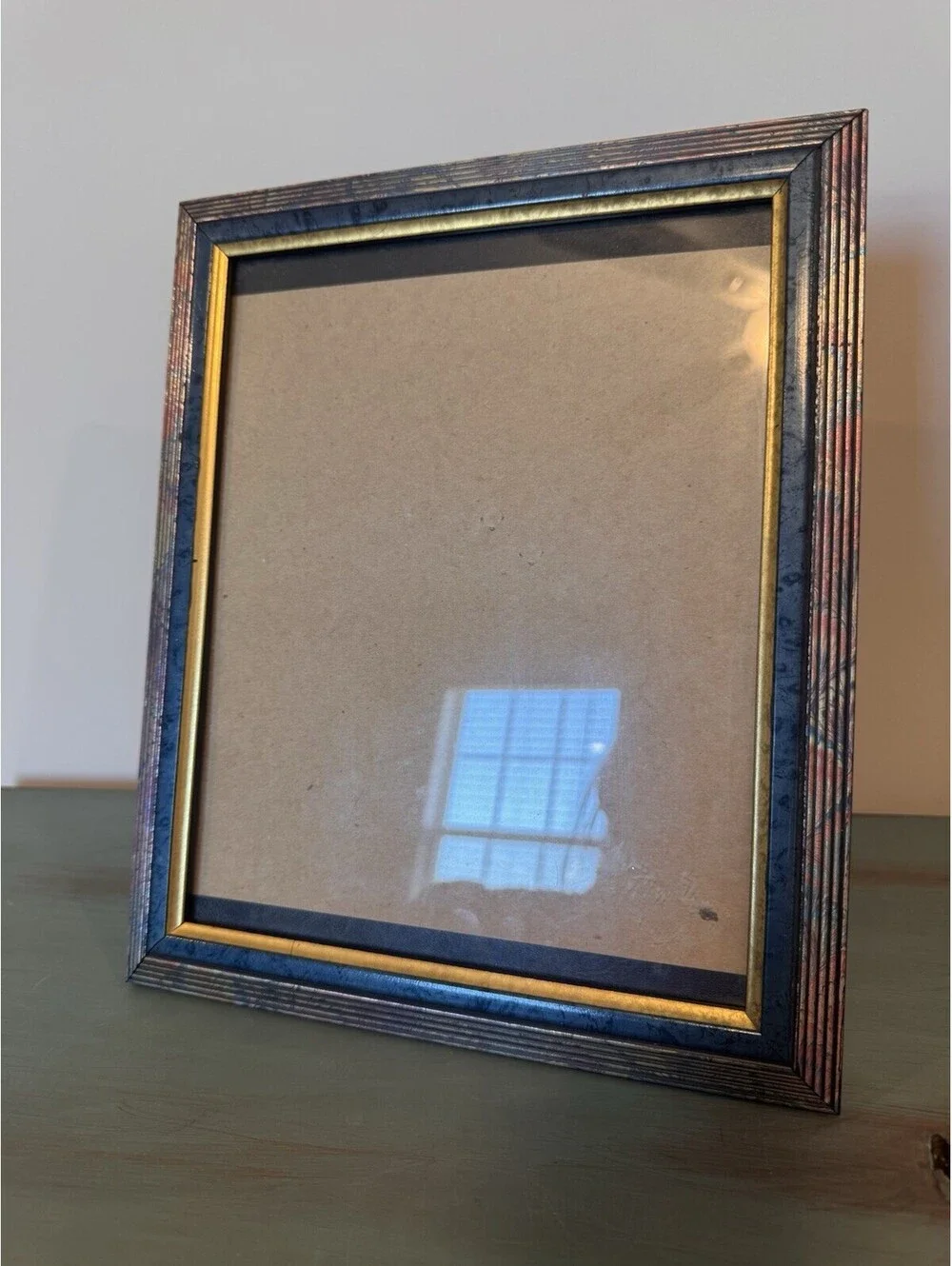 Vintage 1980s Floral Waterfall Layered Picture Frame